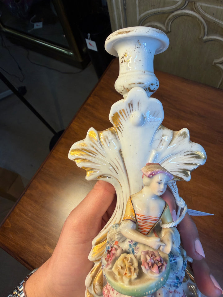 19th Century Victorian Lady Candle Holder