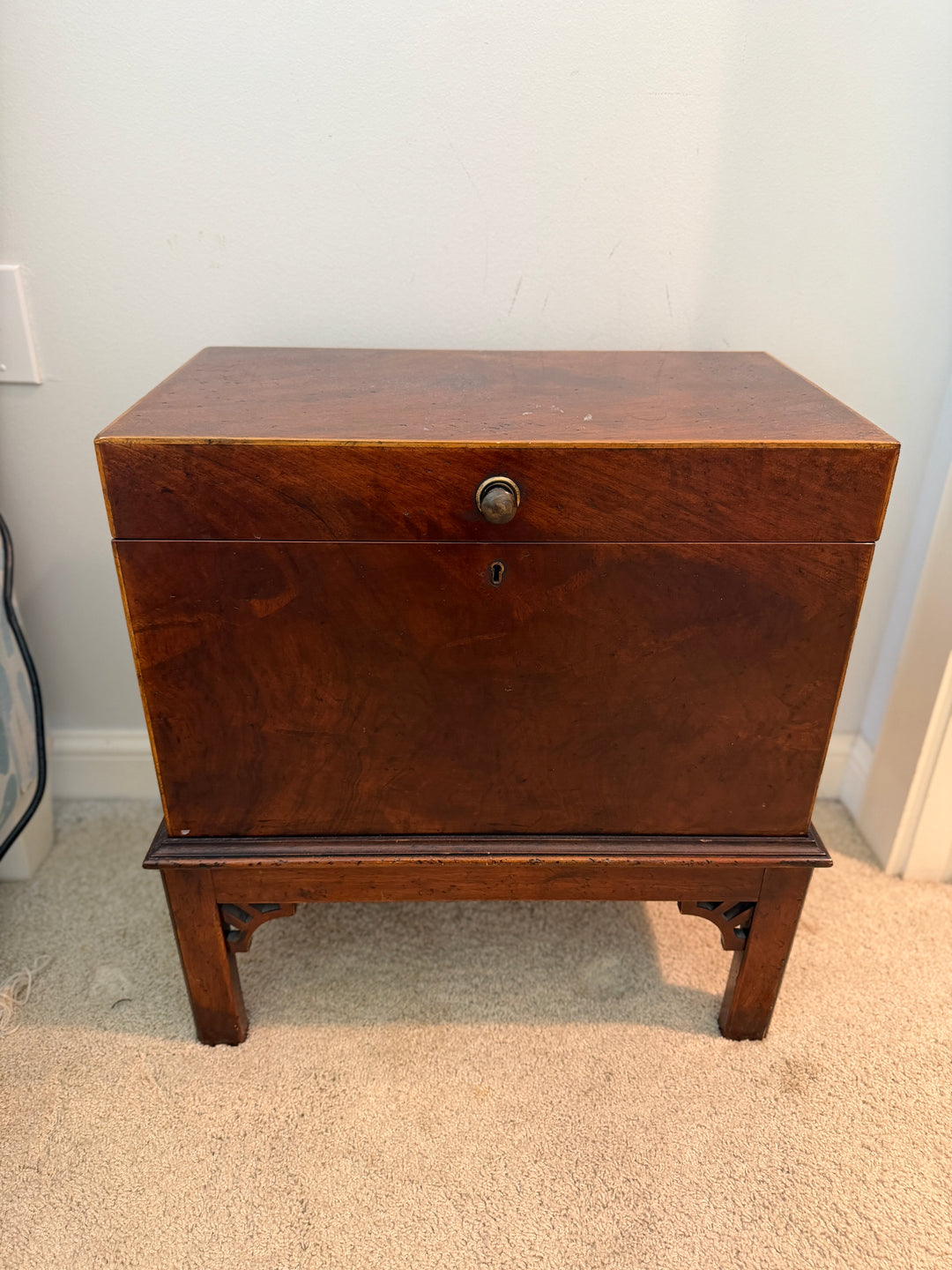 Mahogany Cellarette or Wine Chest on Stand