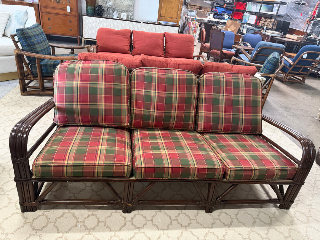 Vintage Bamboo and Rattan Sofa
