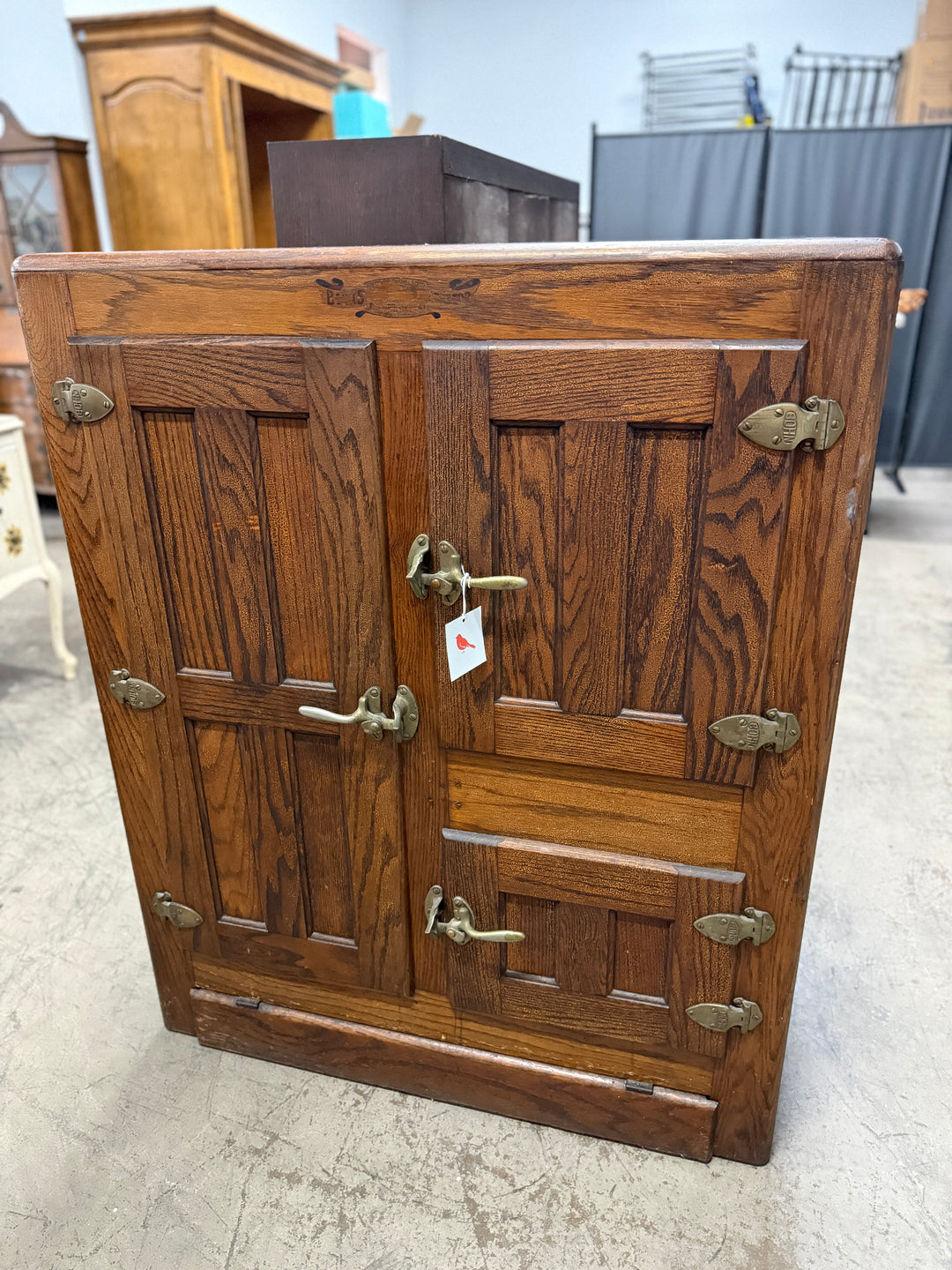 Antique Oak Ice Box (Bohn)
