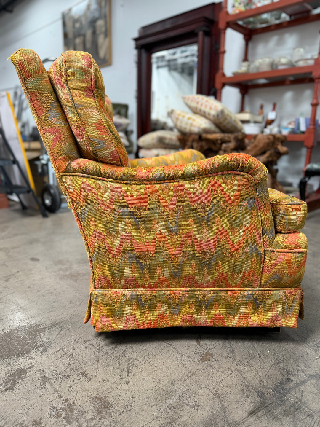 Upholstered Chair - Orange Multicolor