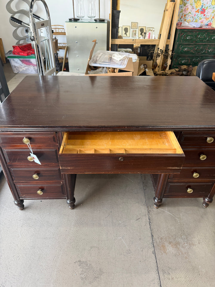 Vintage Rucker Fuller Wooden Desk (Scratches on top)