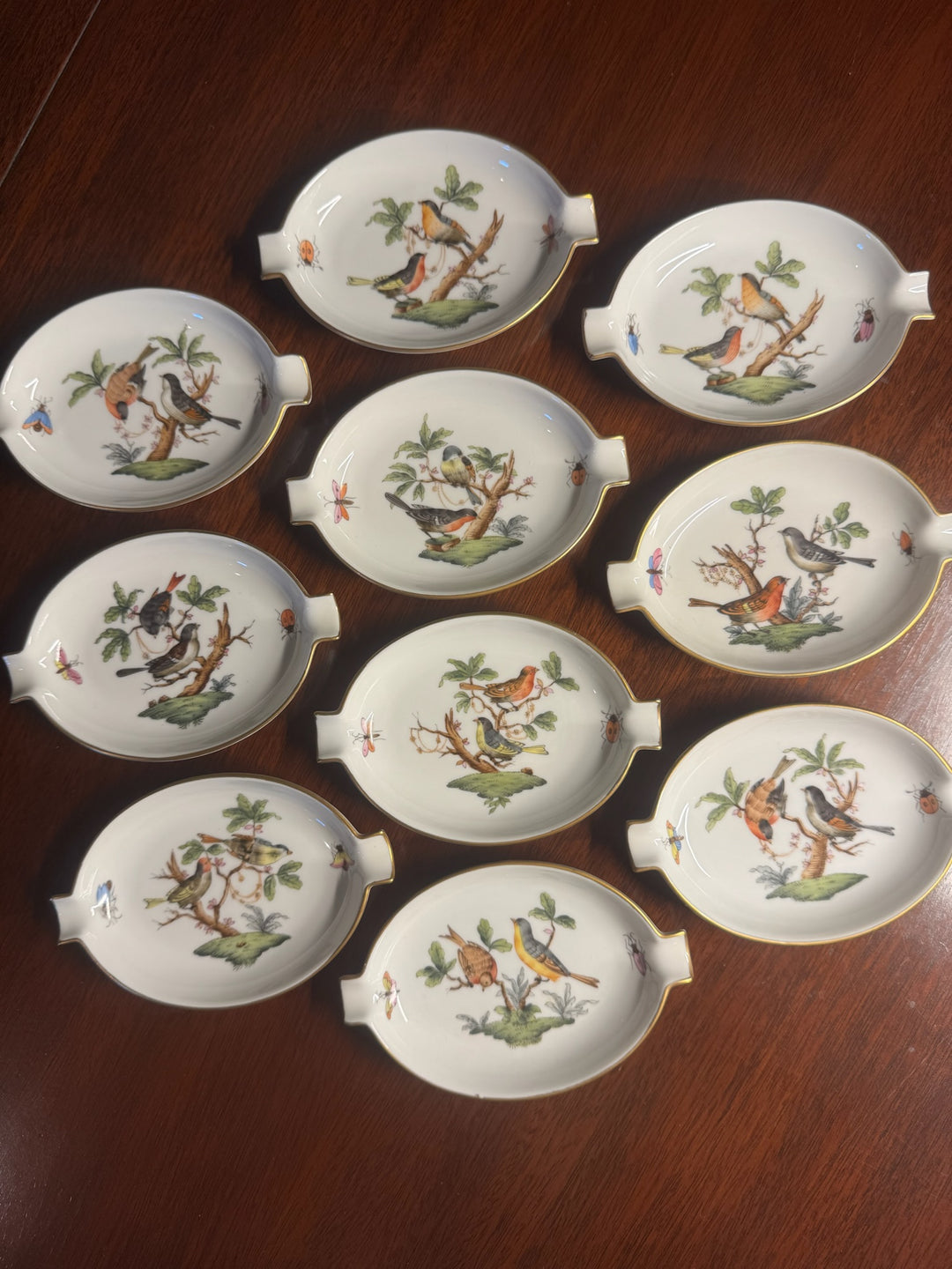 Herend Rothschild Ash Trays (#7784)