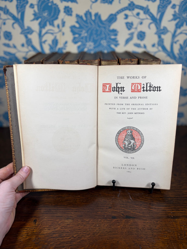 Works of Milton Volumes I-VIII
