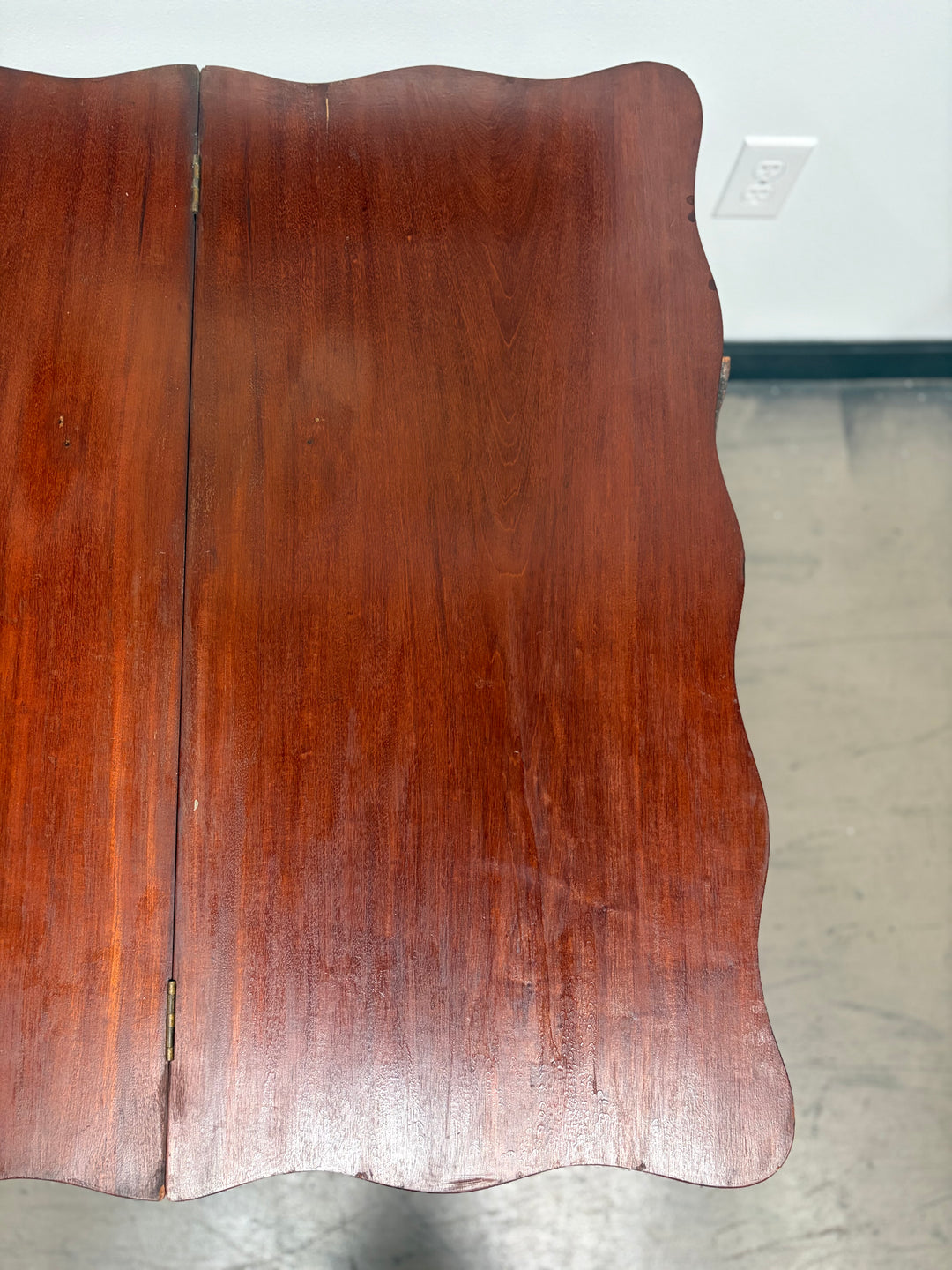 Mahogany Empire-Style Lyre-Base Center Table