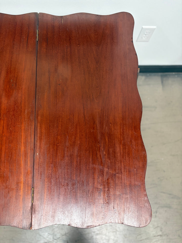 Mahogany Empire-Style Lyre-Base Center Table
