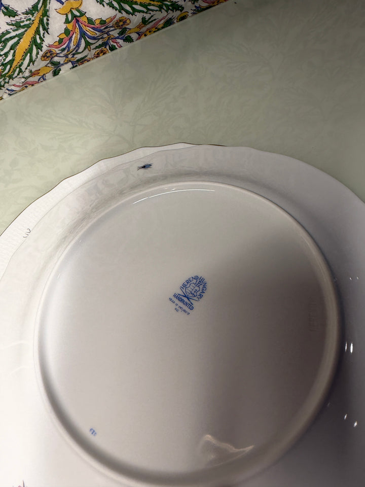 Pair of Herend Rothschild Bird Porcelain Dinner Plates - Set of 2