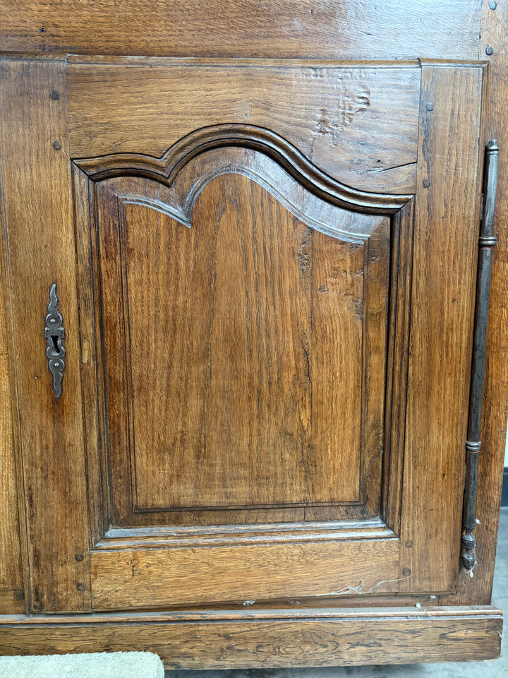 French Provincial Carved Walnut Armoire