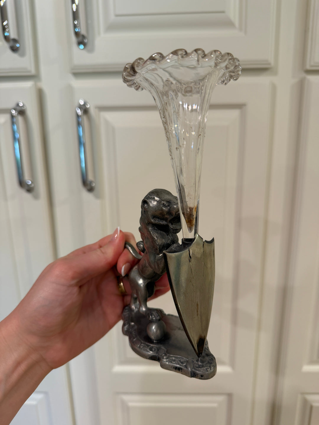 Two Victorian Silver Plated Bud Vases