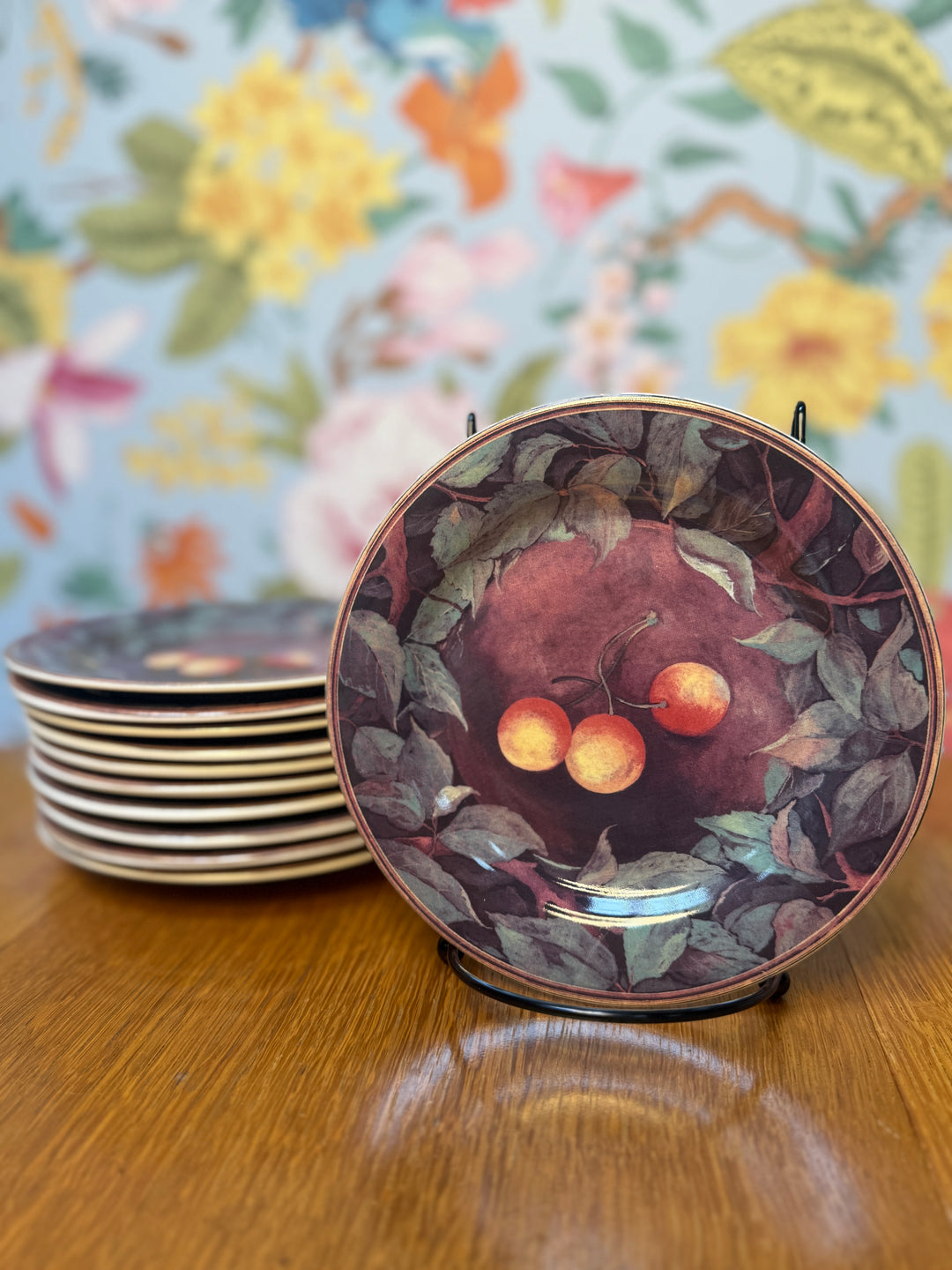 Set of 11 Gien Cueillette Appetizer Plates
