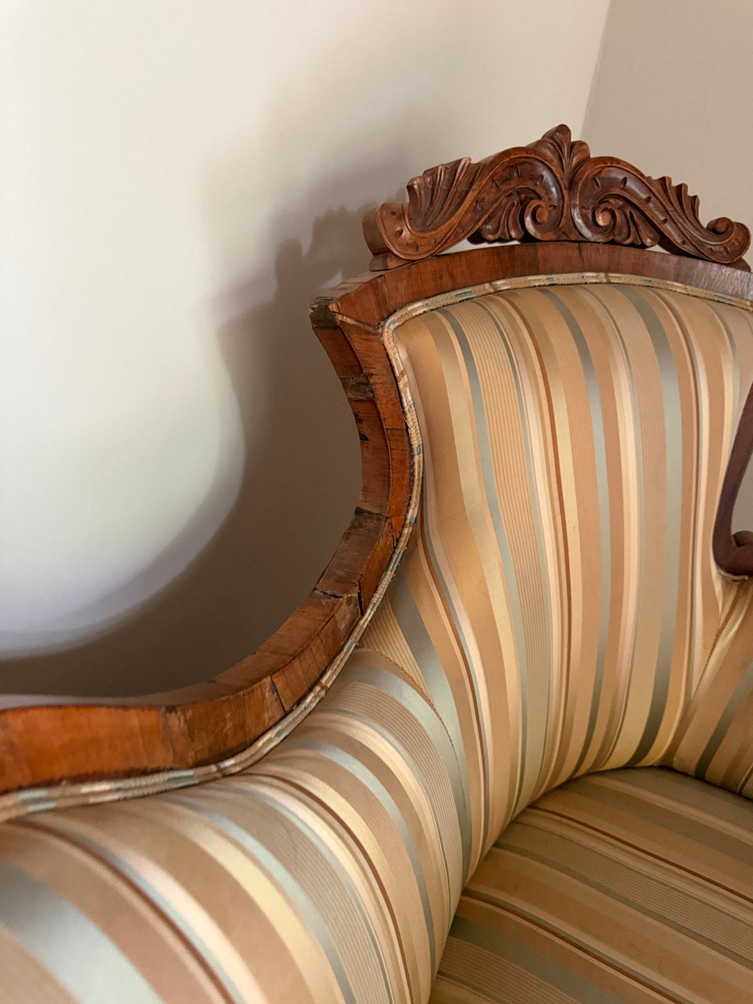 Antique Victorian Carved French Settee (Online Only Item)
