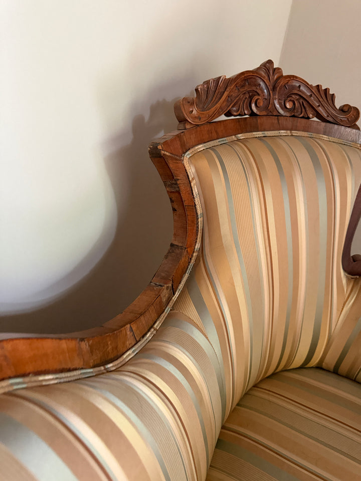 Antique Victorian Carved French Settee (Online Only Item)