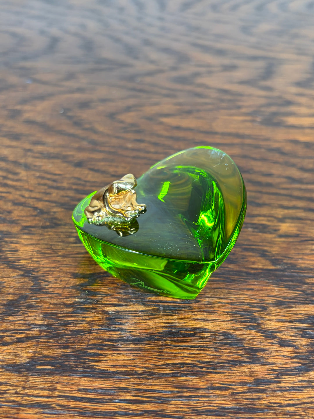 Baccarat Gold Frog on Leaf