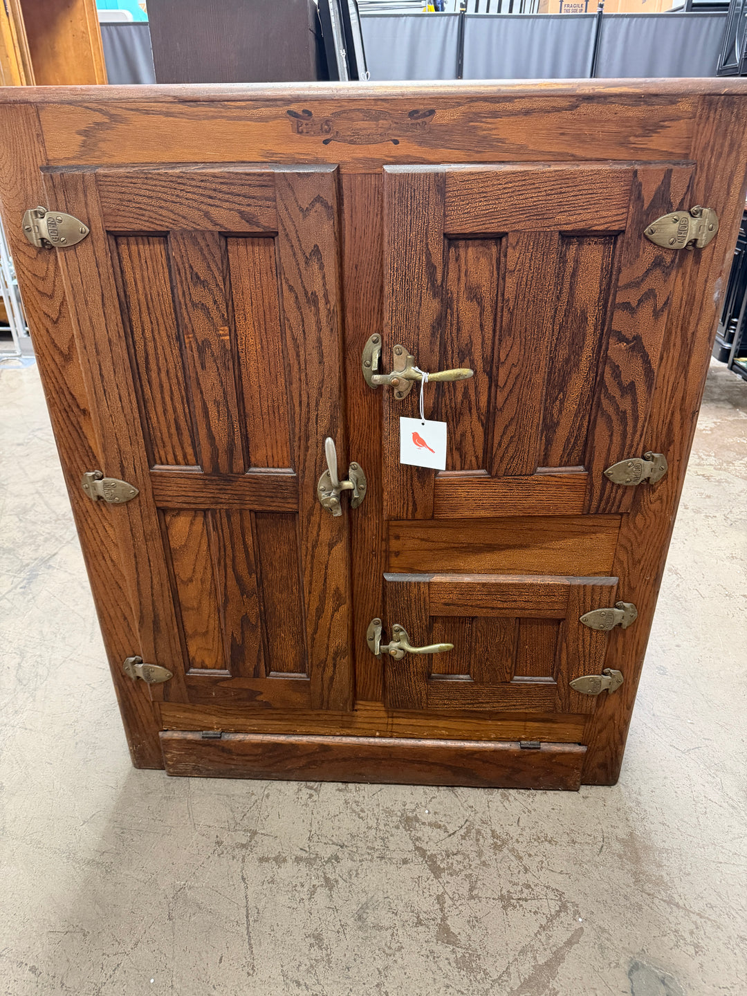 Antique Oak Ice Box (Bohn)
