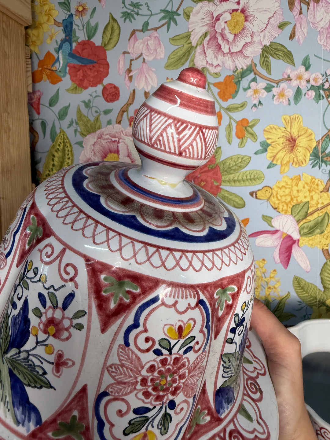 Vintage Hand Painted in France Tiffany & Co Lidded Vase