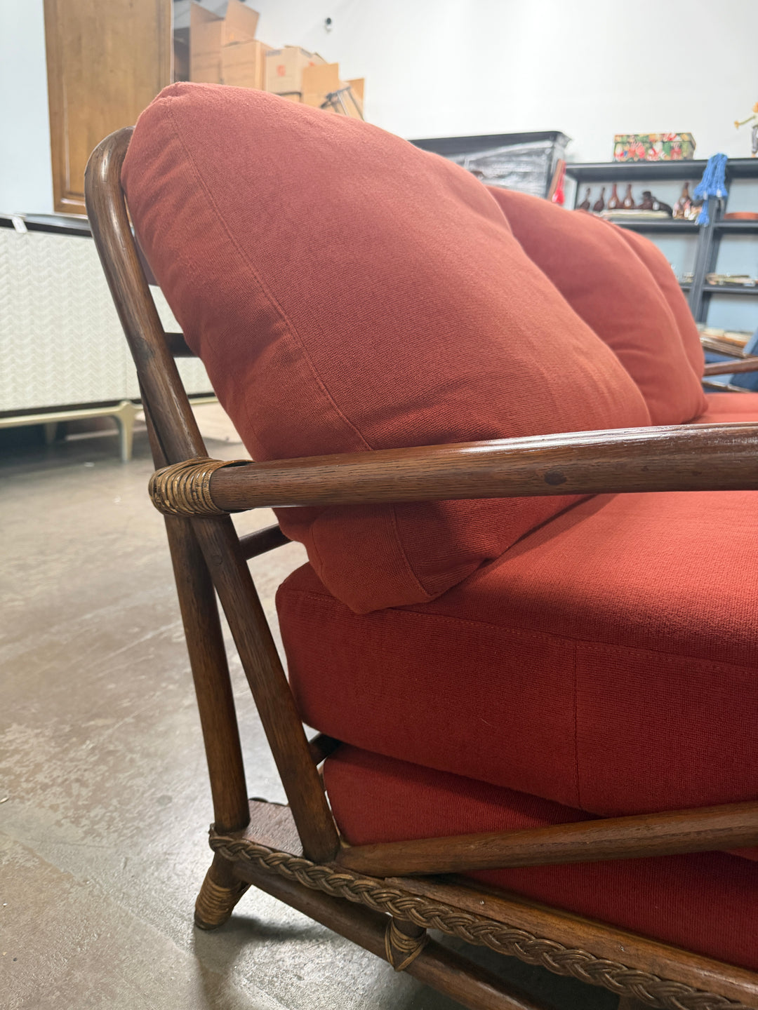 Vintage Bamboo and Rattan Sofa