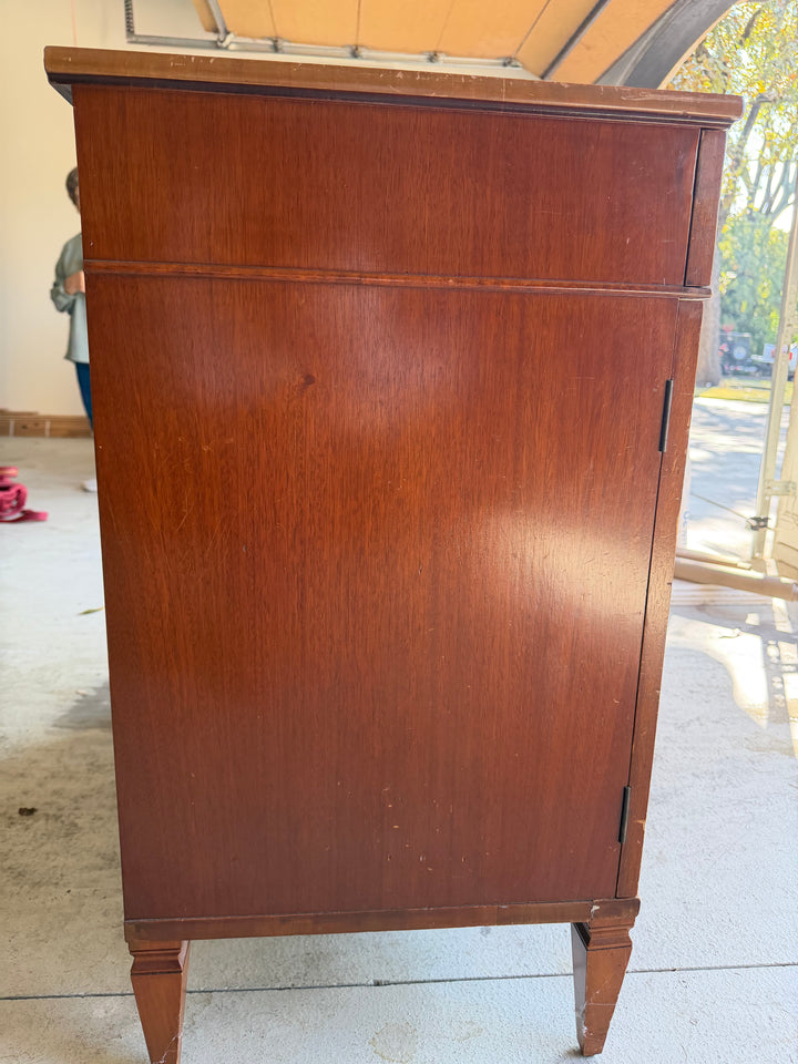 19th Century Hand-Painted Satin Wood Antique Satinwood Cabinet