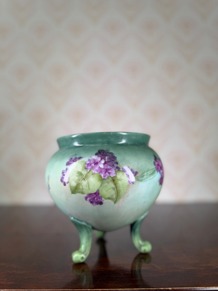 Footed Porcelain Painted Planter