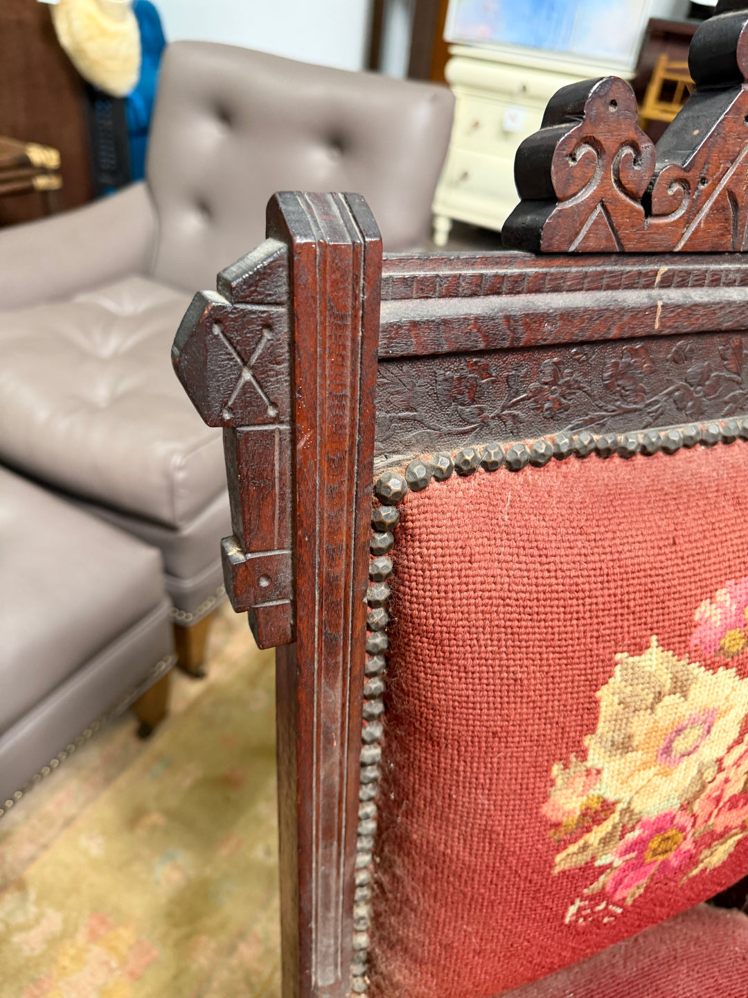 Antique Needlepoint Chairs (Set of 2)