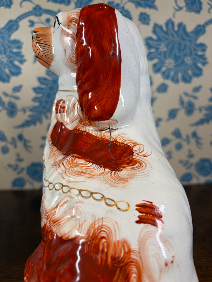 Pair of Antique English Staffordshire Dogs