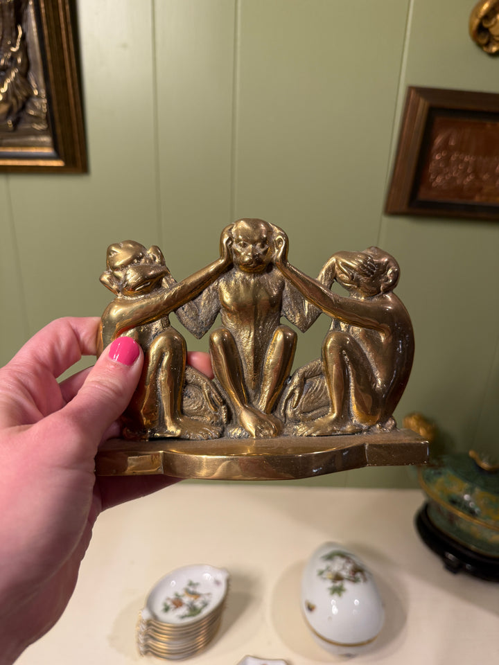 Brass Three Wise Monkeys