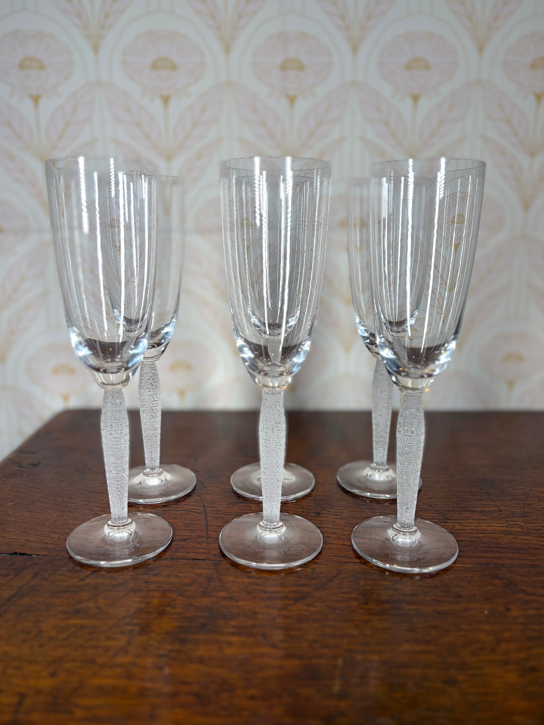 Set of 6 Lalique Glasses