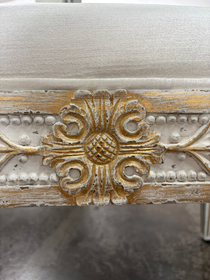 Anais Stool (Ivory/Aged Gold)