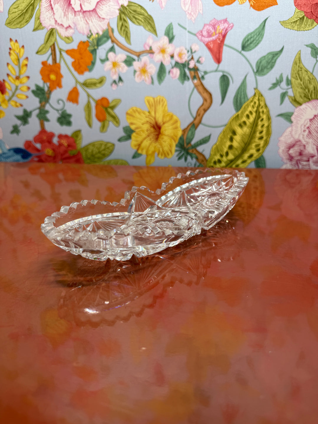 Cut Glass Trinket Dish