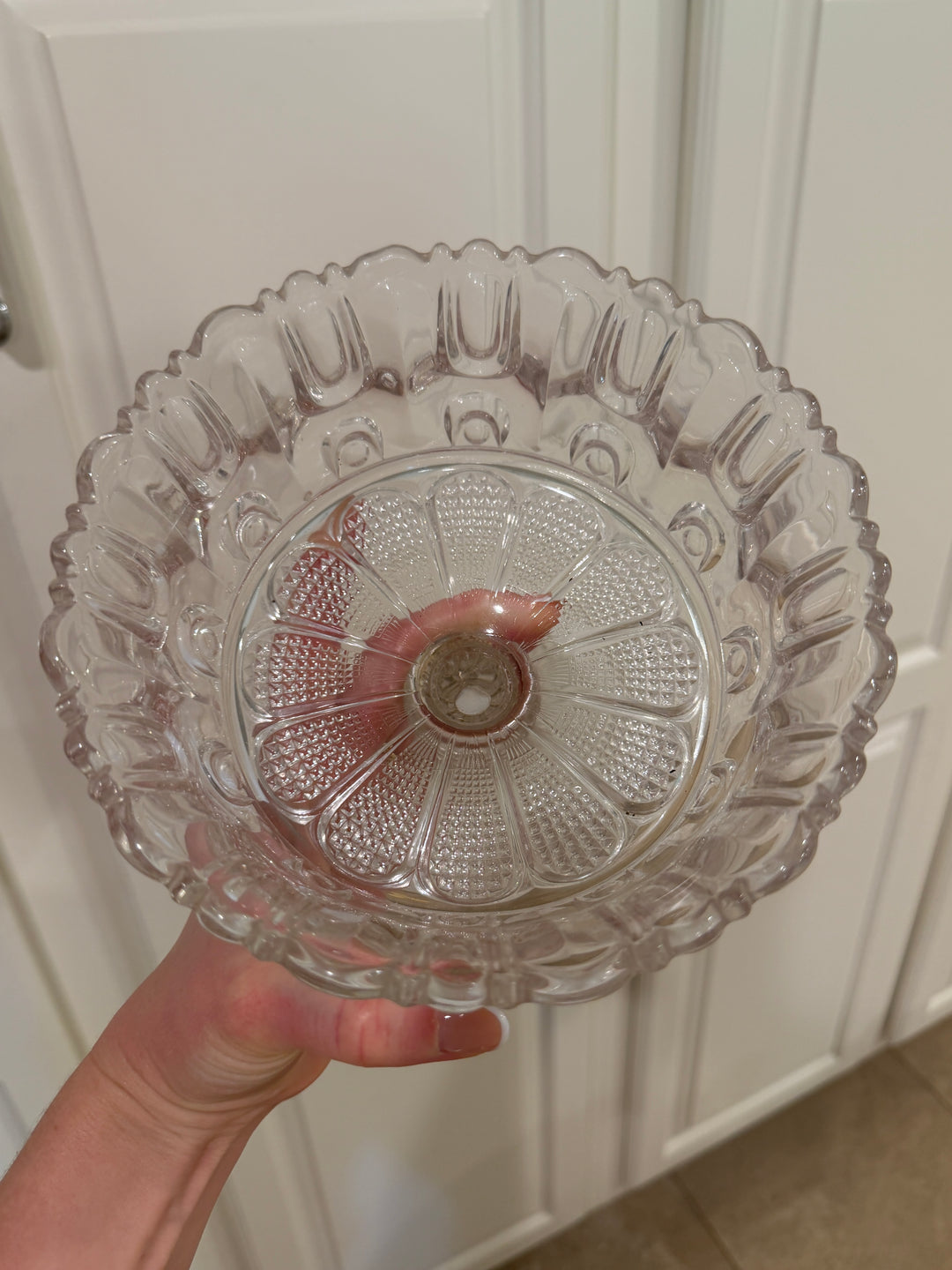 Pressed Glass Pedestal Compote