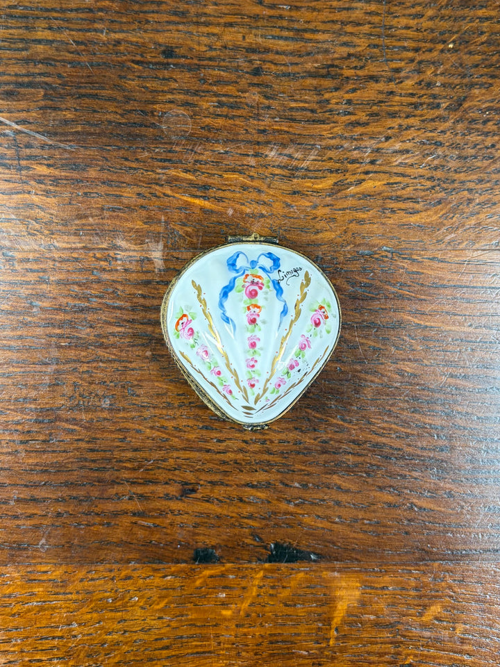 Limoges Shell Pill Box