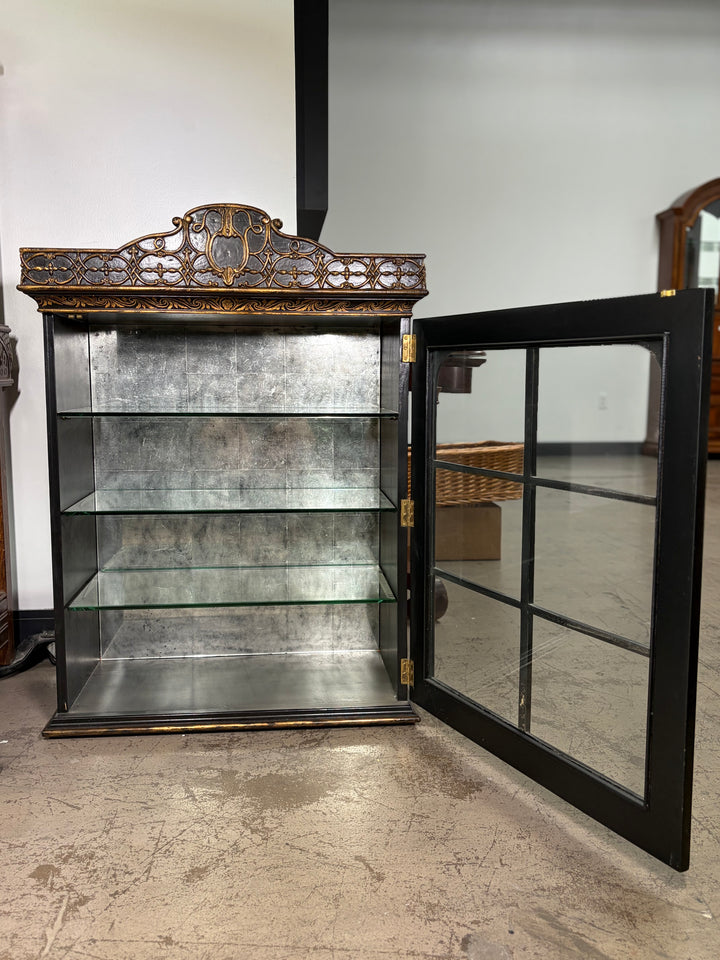 European Crossroads by John Richard Wall Hanging Display Cabinet with Glass Shelves
