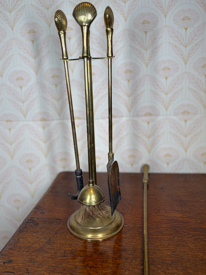 Miniature Brass Fireplace Set - 5 Pieces