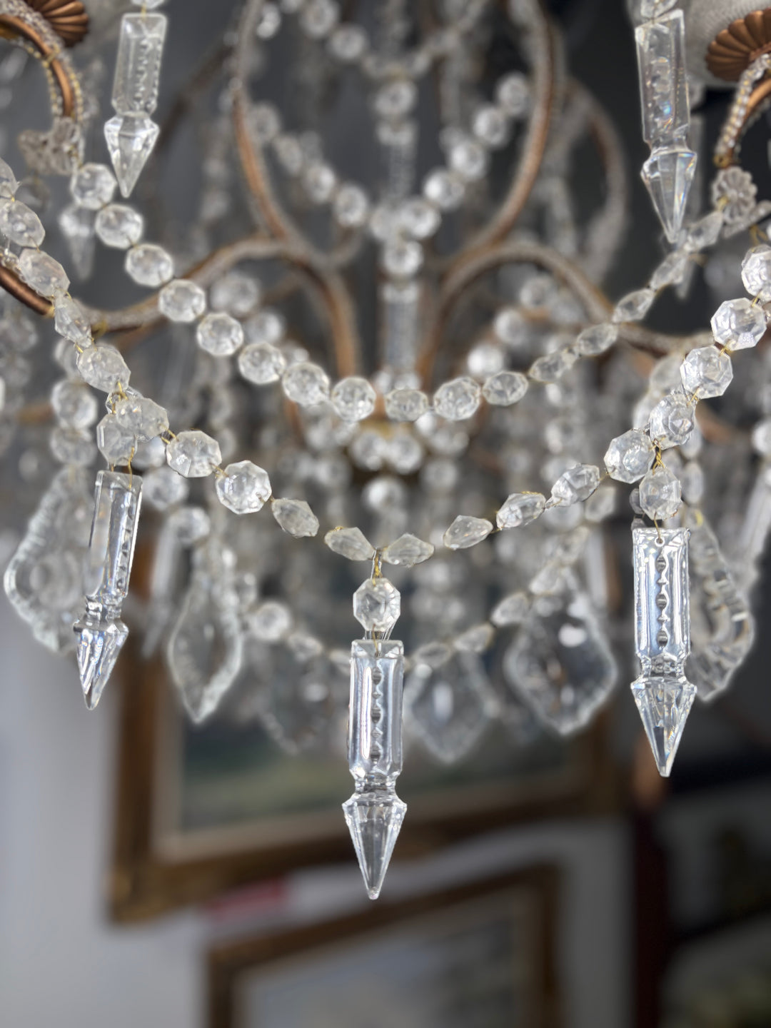 Multi-Arm Crystal Beaded Chandelier