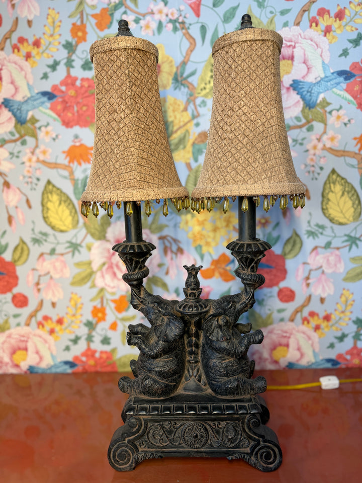 Vintage Elephant Double Lamp