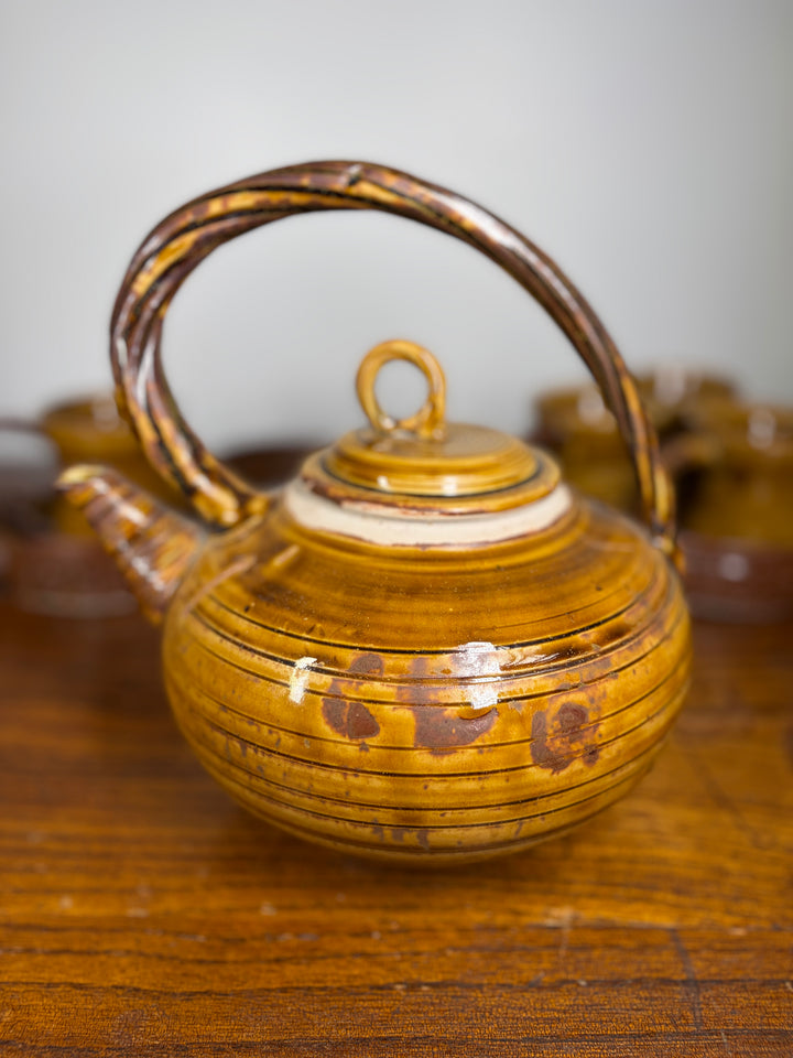 Handmade Studio Pottery Tea Set with Tray
