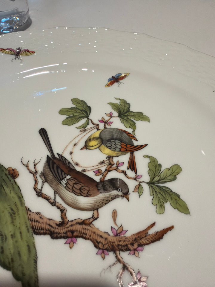 6 Herend Rothschild Dinner Plates (#1527)
