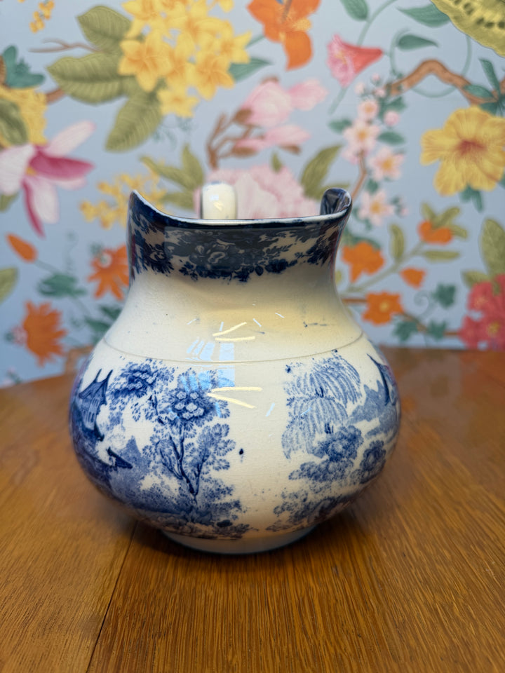 Antique Blue and White Creamer