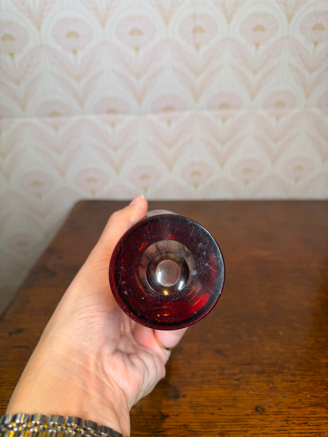 Bohemian Ruby Red Vase