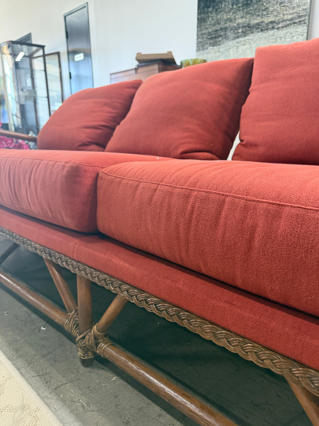Vintage Bamboo and Rattan Sofa