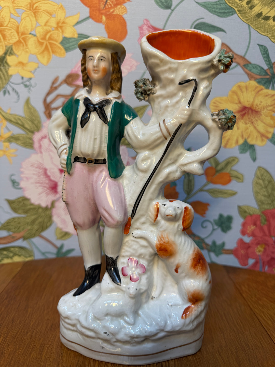 Staffordshire Man, Dog, and Lamb