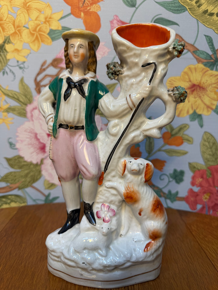 Staffordshire Man, Dog, and Lamb