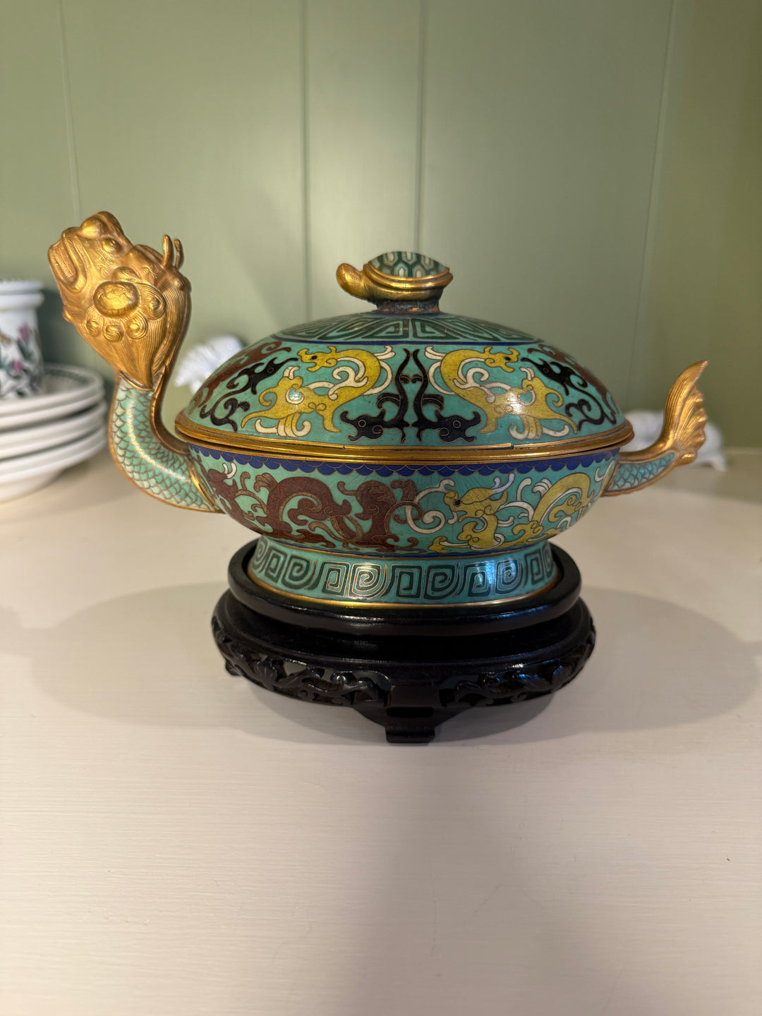 Chinese Cloisonne and Dragon Box