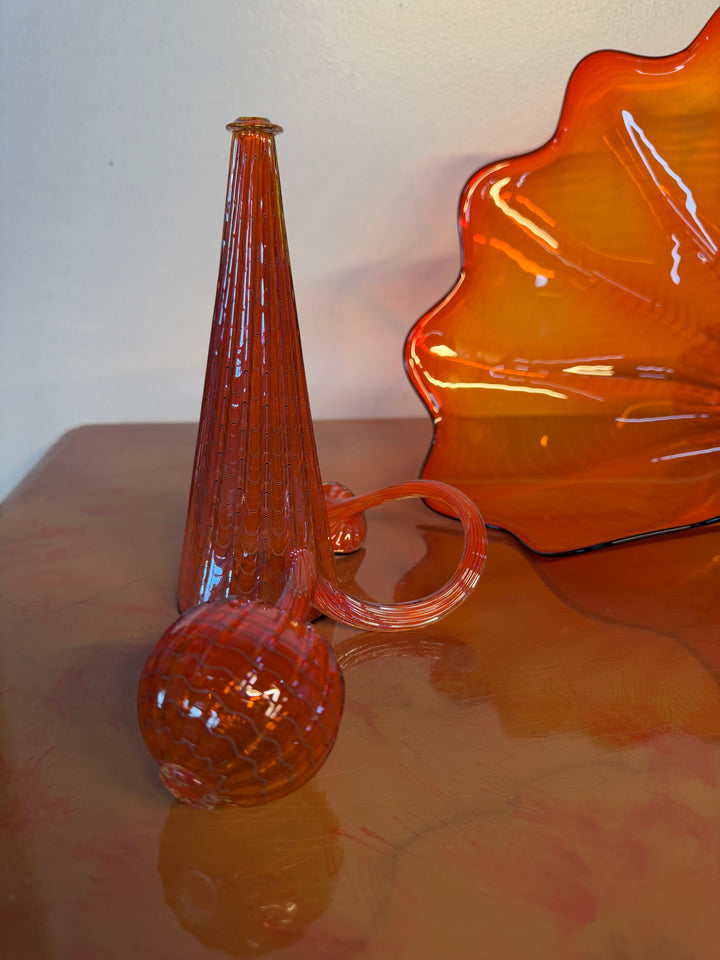 Chihuly Persian Set of 5 with Black Lip Wrap