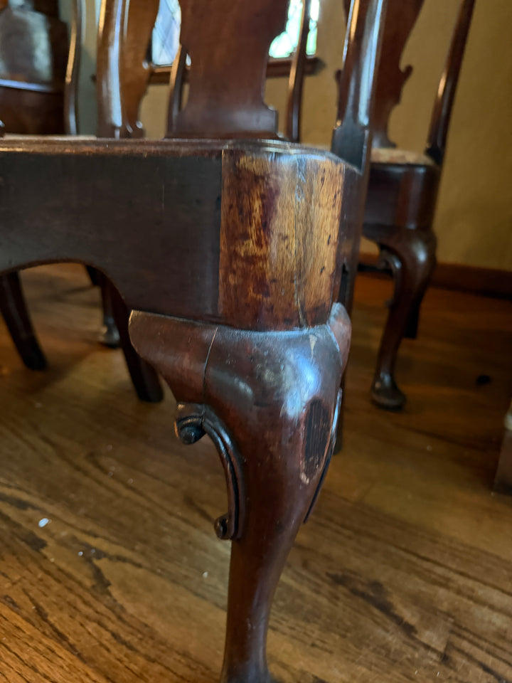 Circa 1720s - 1740s Set of Four George II Side Chairs