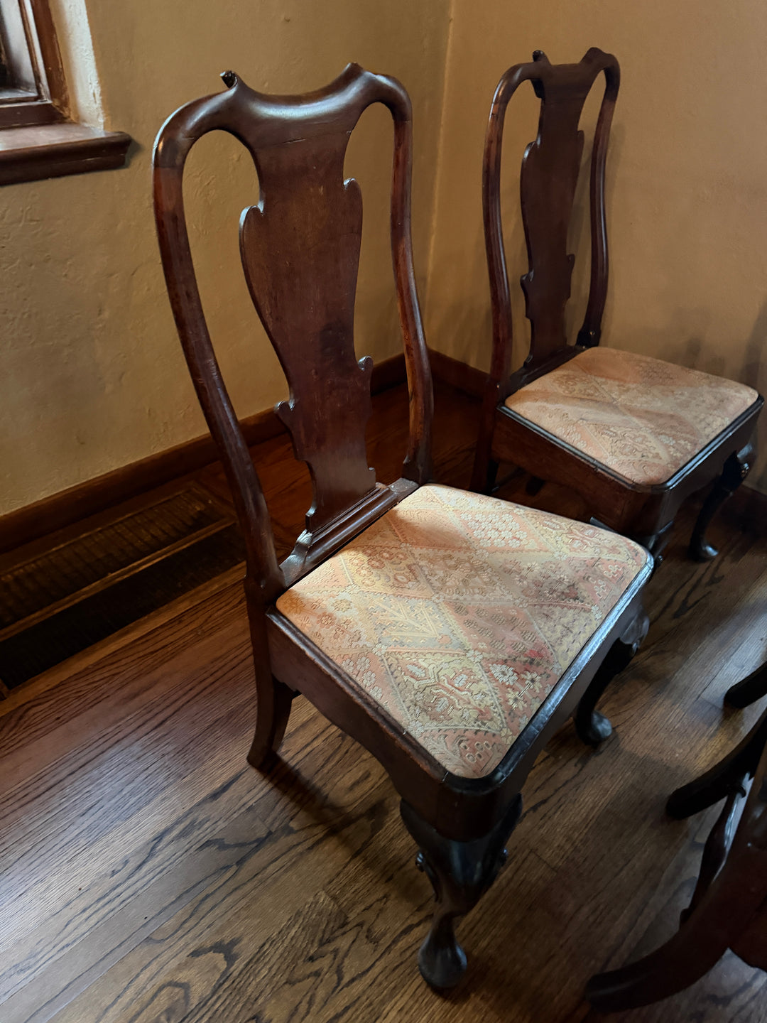 Circa 1720s - 1740s Set of Four George II Side Chairs