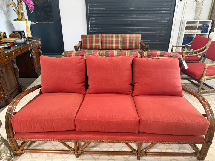 Vintage Bamboo and Rattan Sofa