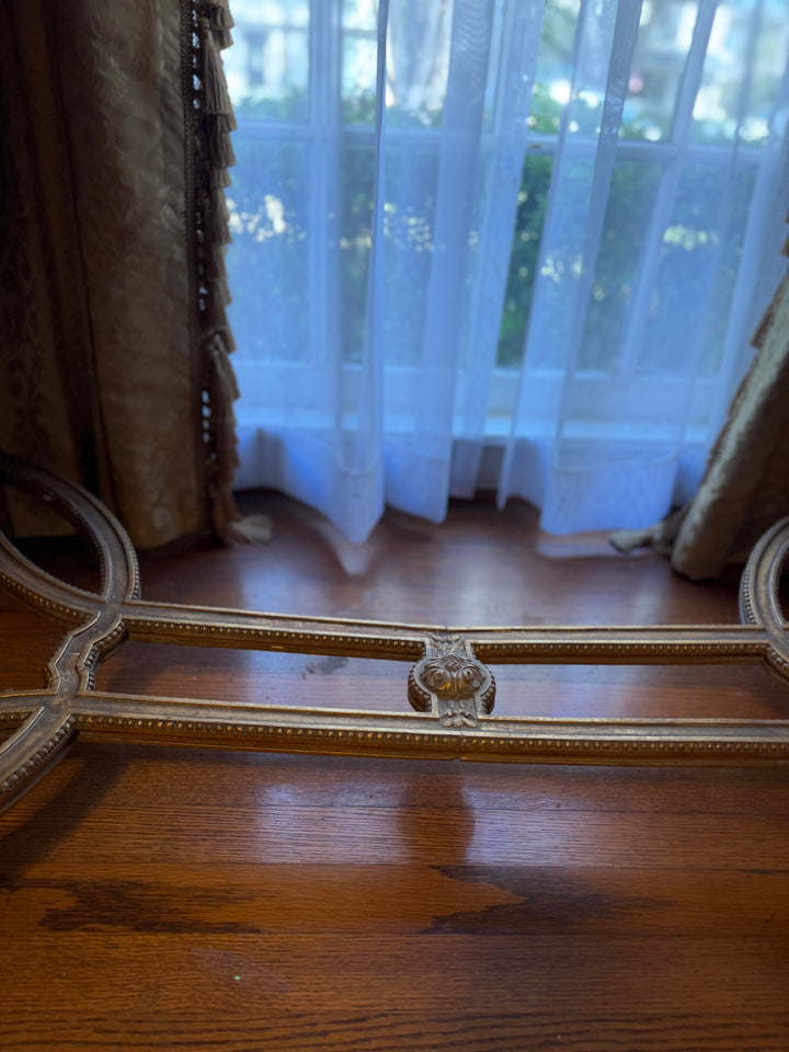 French Louis XVI Style Gilt Wood Marble Top Table