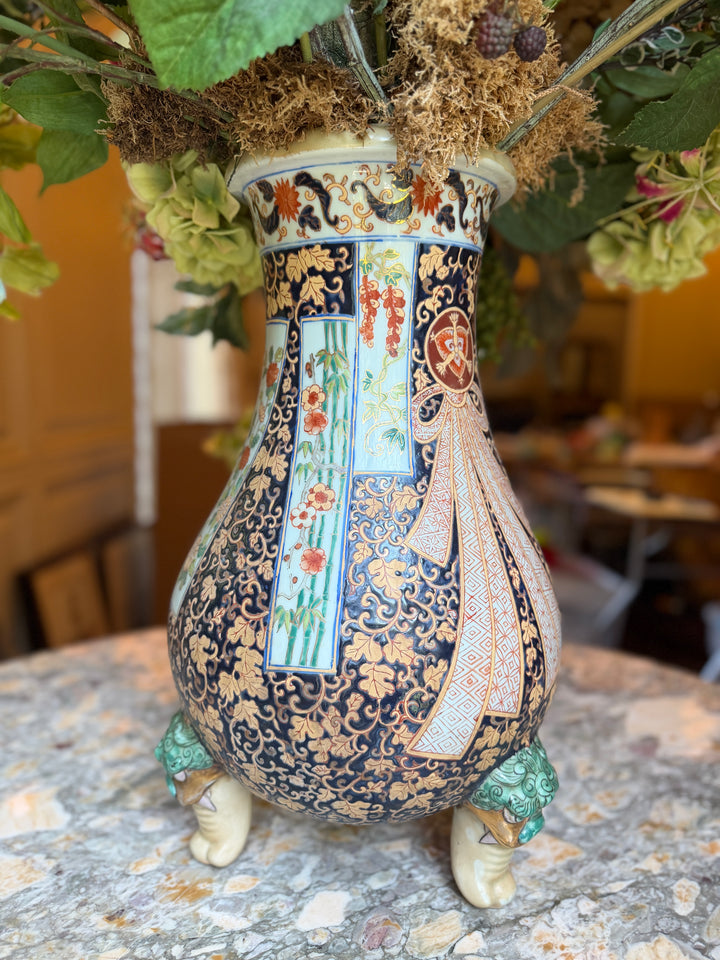 Large Asian Chinoserie Style Vase