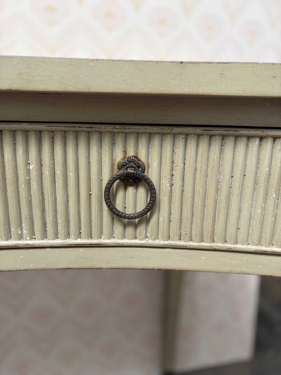 Cream Painted Two-Drawer Console Table