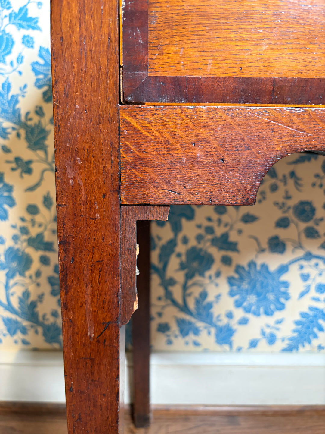 Antique Georgian Oak/Mahogany Lowboy